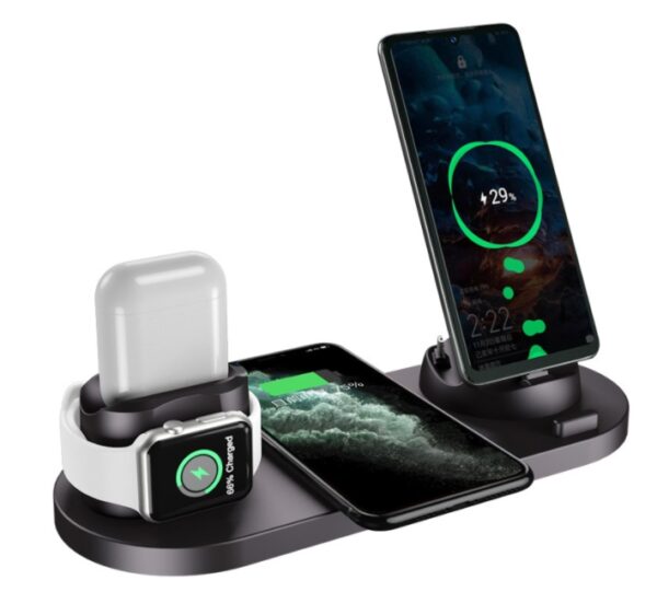 Wireless Charger For IPhone Fast Charger For Phone Fast Charging Pad For Phone Watch 6 In 1 Charging Dock Station - Image 5