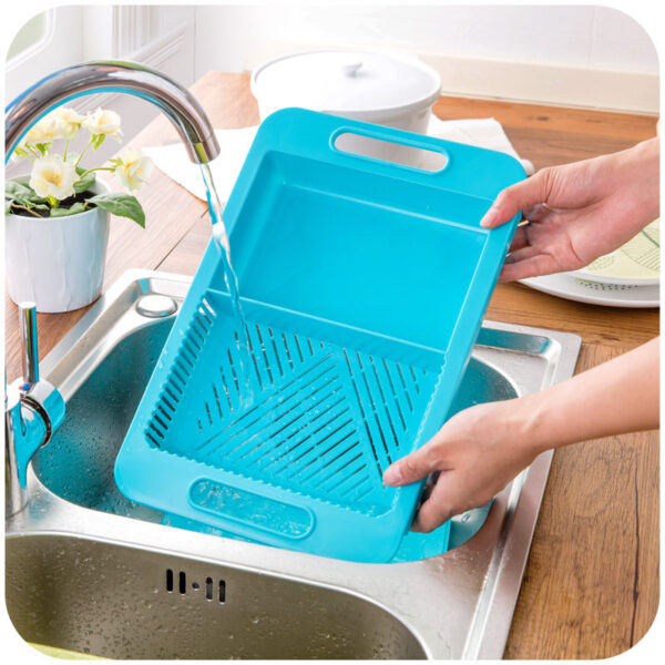 Multifunction Kitchen Chopping Blocks Sinks Drain Basket Cutting Board Vegetable Meat Tools Kitchen Accessories Chopping Board - Image 6