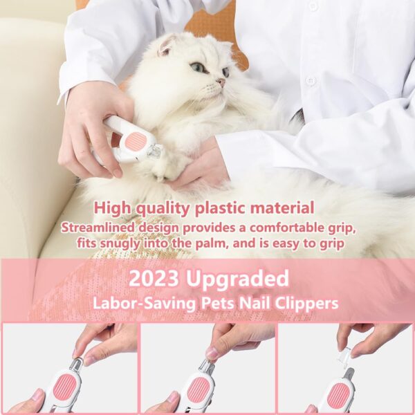 Dog And Cat Nail Clippers, Pet Nail Trimmers With LED Light, And Circular Cut-hole Cat Paw Cutter Dogs Nail Cutter Avoid Excessive Cutting - Image 9