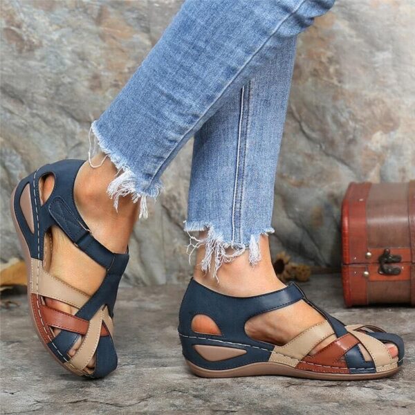 Summer Sandals Waterproof Mixed-color Design Wedges Shoes Women - Image 6