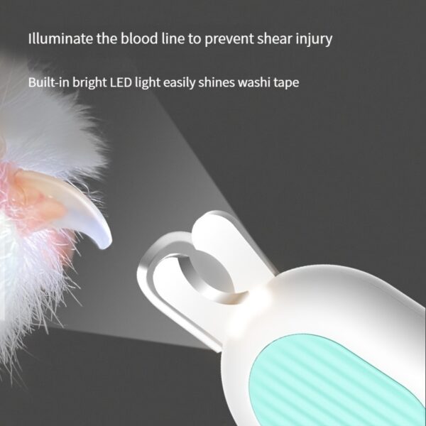 Dog And Cat Nail Clippers, Pet Nail Trimmers With LED Light, And Circular Cut-hole Cat Paw Cutter Dogs Nail Cutter Avoid Excessive Cutting - Image 3