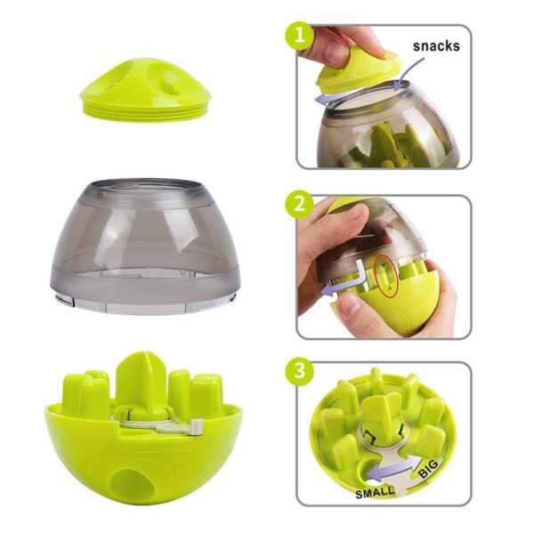 Dog Food Balls Tumbler Pet Puppy Feeder Dispenser Bowl Toy Leak Food Interactive Pet Tumbler Feeder Food Automatic Dispenser Bowl Interactive Balls - Image 7