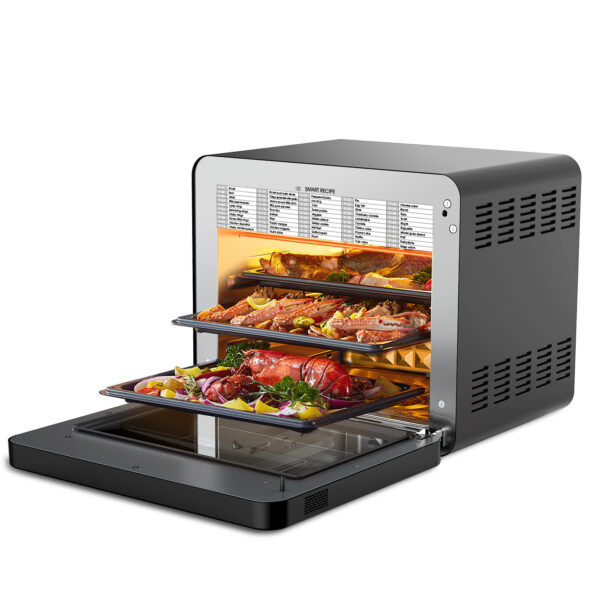 Geek Chef Steam Air Fryer Toast Oven Combo , 26 QT Steam Convection Oven Countertop , 50 Cooking Presets, With 6 Slice Toast, 12 In Pizza, Black Stainless Steel. Prohibited From Listing On Amazon - Image 8