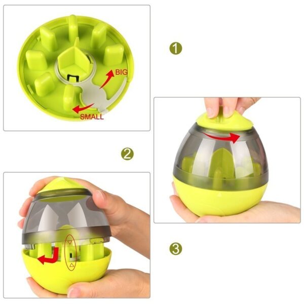 Dog Food Balls Tumbler Pet Puppy Feeder Dispenser Bowl Toy Leak Food Interactive Pet Tumbler Feeder Food Automatic Dispenser Bowl Interactive Balls - Image 3