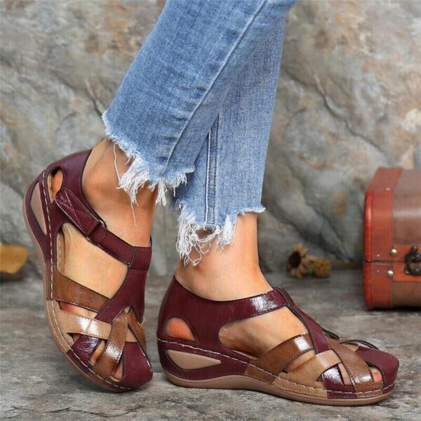 Summer Sandals Waterproof Mixed-color Design Wedges Shoes Women - Image 7