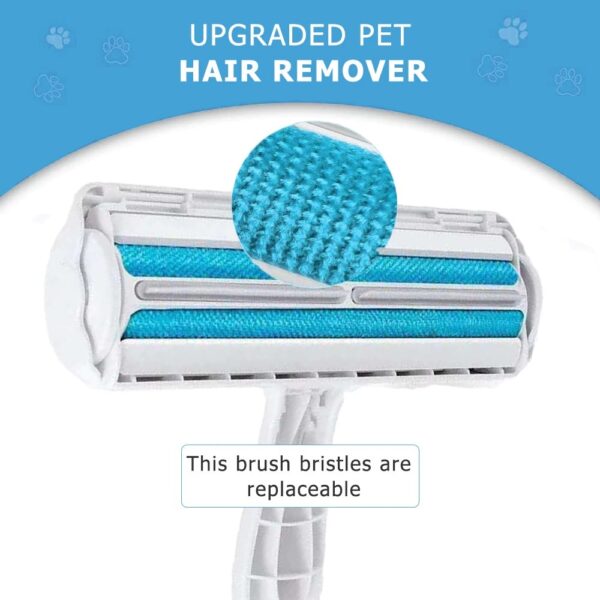 Pet Hair Roller Remover Lint Brush 2-Way Dog Cat Comb Tool Convenient Cleaning Dog Cat Fur Brush Base Home Furniture Sofa Clothe - Image 4