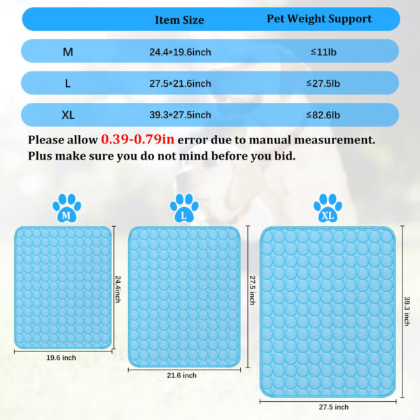 Pet Cooling Mat Cool Pad Cushion Dog Cat Puppy Blanket For Summer Sleeping Bed Dog Cooling Bed Pet Cooling Mat - Image 3