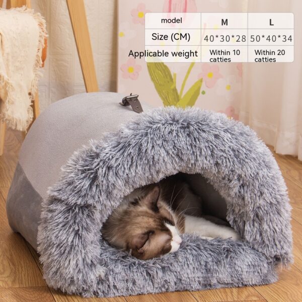 New Splice Portable Pet Nest Portable Autumn And Winter Warm Dog Nest Moisture-proof Long Fur Cat Nest Cross Border Pet Nest - Image 7